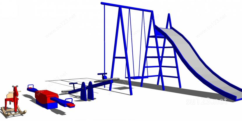 儿童景观游乐设施公园26SU模型下载草图大师sketchup模型