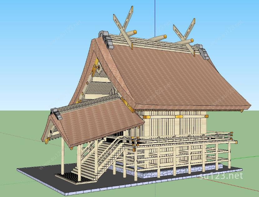 日本著名寺庙41SU模型