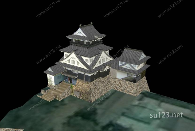 日本著名寺庙20SU模型下载草图大师sketchup模型