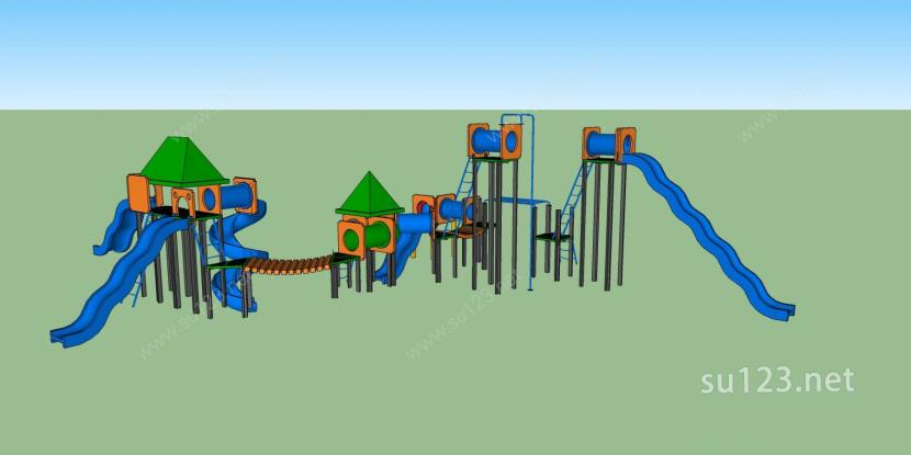 儿童景观游乐设施公园13SU模型下载草图大师sketchup模型
