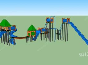 儿童景观游乐设施公园13SU模型