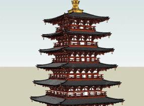 日本著名寺庙25SU模型