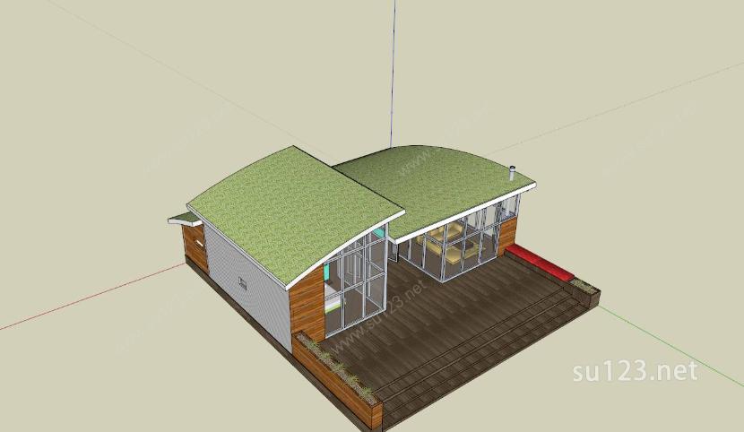 创意小别墅SketchUp模型SU模型下载草图大师sketchup模型