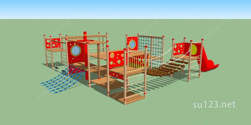 儿童景观游乐设施公园16SU模型下载草图大师sketchup模型