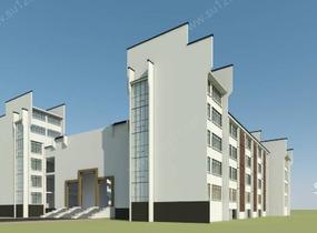 池州学院教学楼（含ps图）SU模型
