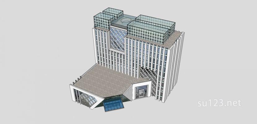 高层 现代 办公楼 102614SU模型