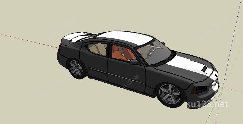 道奇肌肉车SU模型下载草图大师sketchup模型