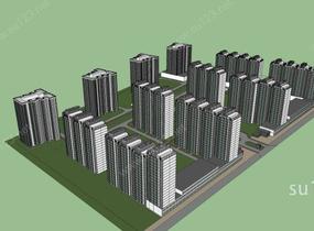 住宅区规划SU模型