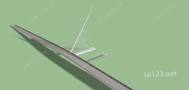 景观-大桥SU模型