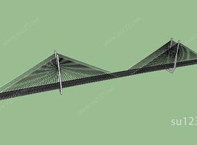 景观-大桥SU模型