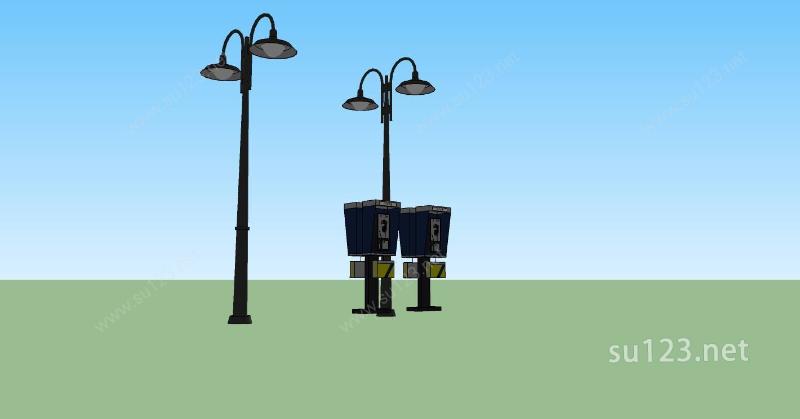 城市家具-路灯SU模型