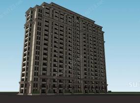 古典风格高层公寓SU模型