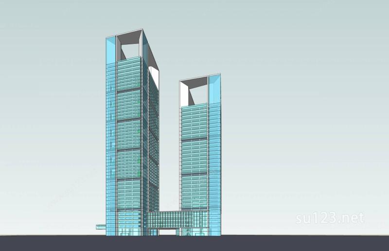 现代超高层综合办公楼SU模型