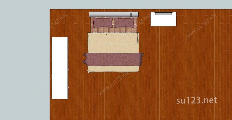 室内家具-床SU模型下载草图大师sketchup模型