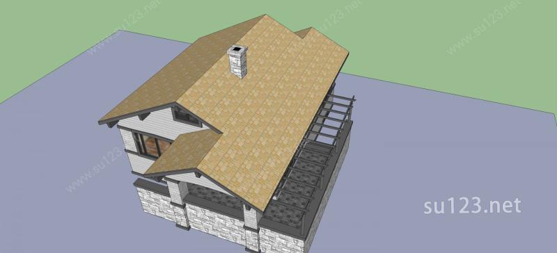 欧式住宅模型SU模型下载草图大师sketchup模型