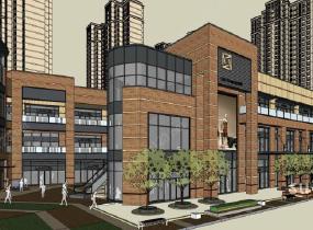 新古典风格高层商业住宅小区SU模型