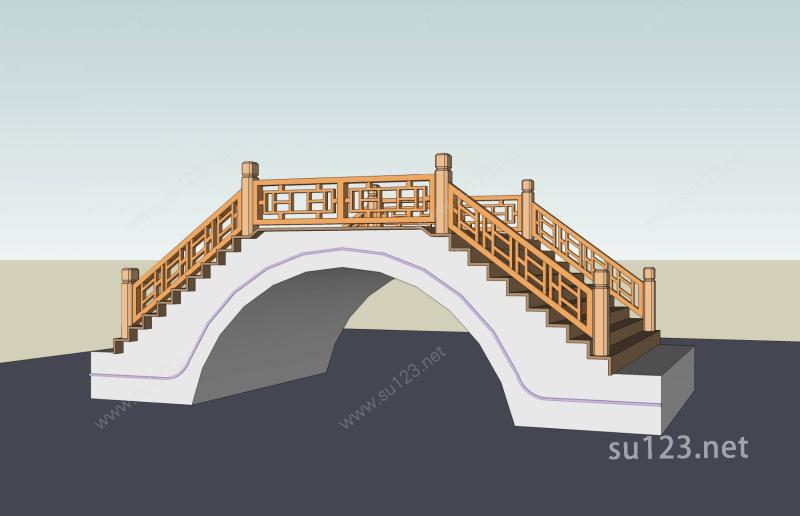 拱桥SU模型下载草图大师sketchup模型
