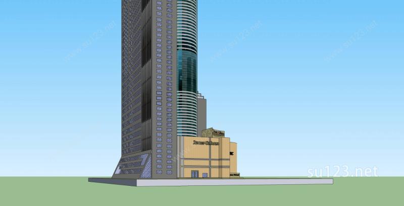 现代超高层综合办公大厦SU模型