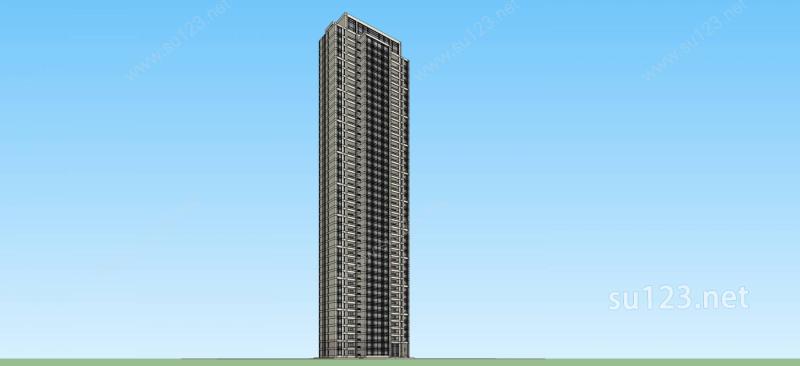 现代超高层住宅SU模型