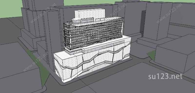概念小高层办公楼SU模型