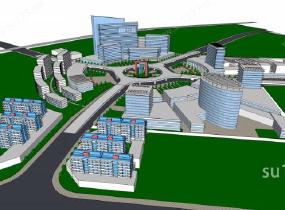 交叉口城市规划SU模型
