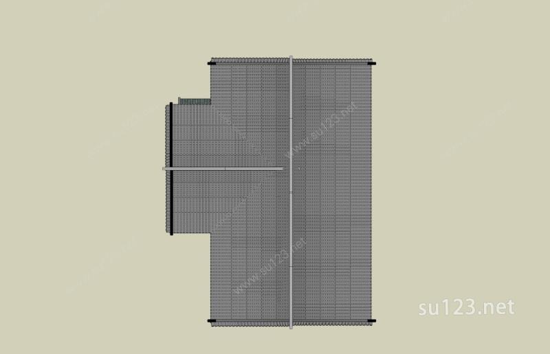中式住宅楼SU模型下载草图大师sketchup模型