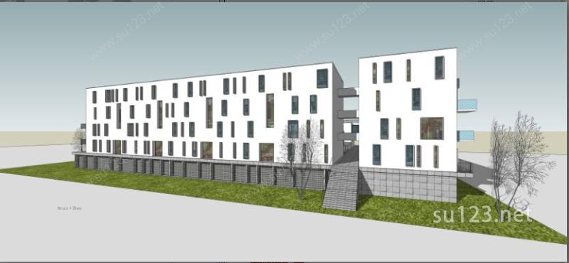 法国，南斯，Canopia公园住宅模型SU模型下载草图大师sketchup模型