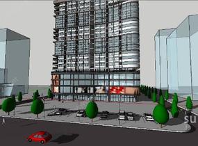 现代高层办公大楼模型SU模型