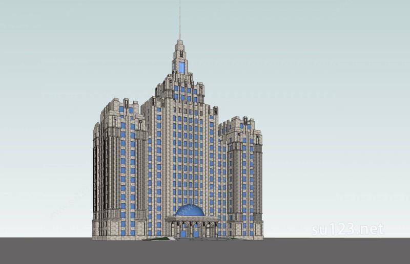 欧式高层办公楼SU模型