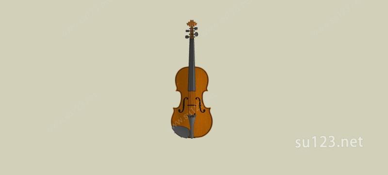 乐器--小提琴SU模型下载草图大师sketchup模型
