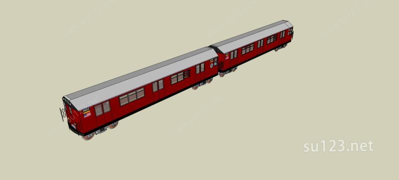 火车SU模型