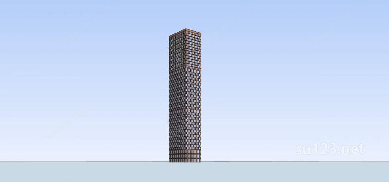 现代超高层住宅公寓SU模型