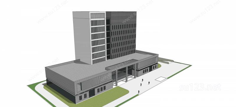 现代办公大楼SU模型下载草图大师sketchup模型
