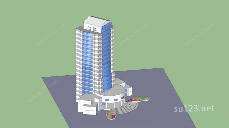 现代高层办公楼模型SU模型