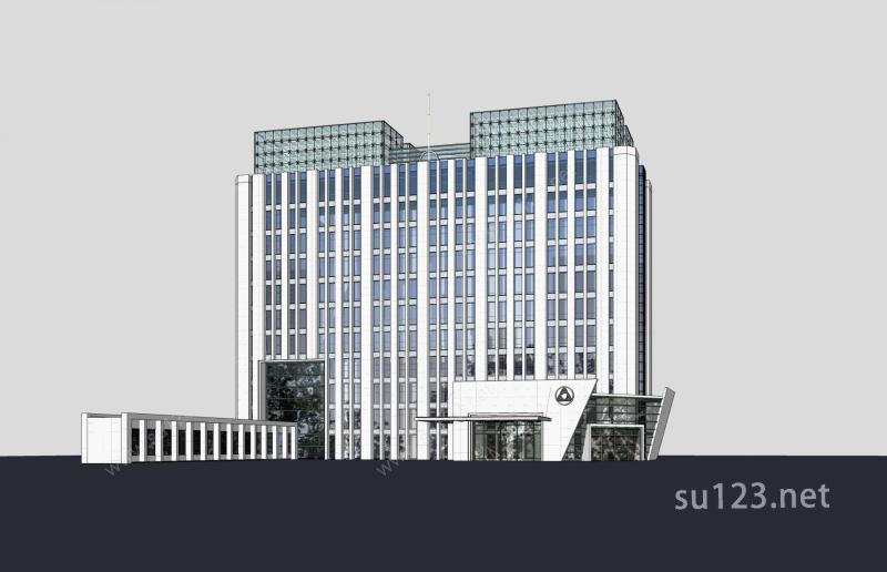 现代行政办公楼SU模型