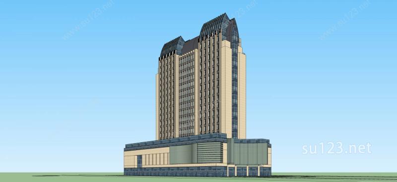 高层办公楼SU模型