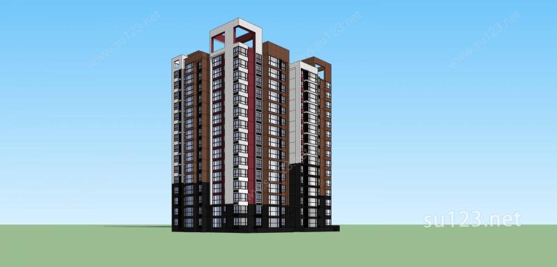 高层住宅模型SU模型