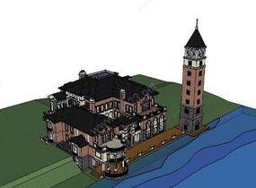 欧式建筑 住宅SU模型