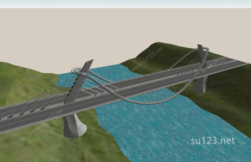 大桥SU模型
