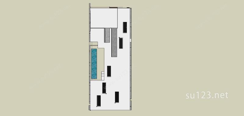 现代风格住宅楼SU模型下载草图大师sketchup模型