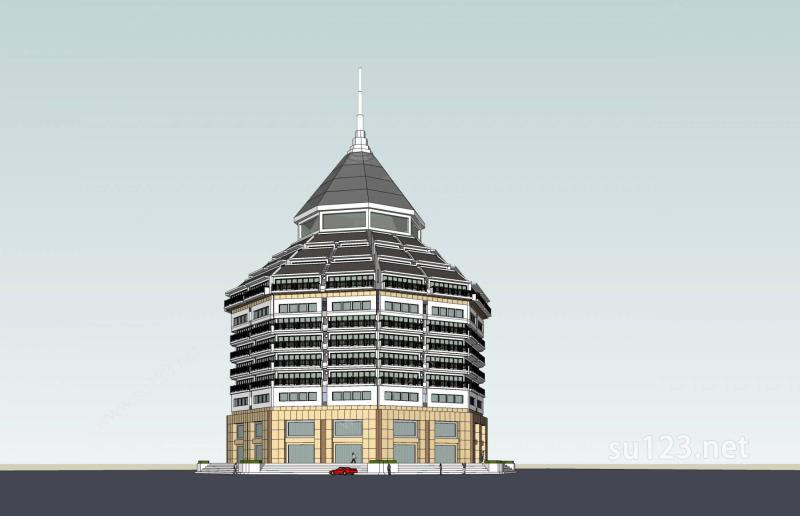 塔式建筑SU模型