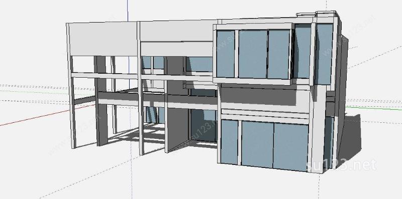彼得艾森曼二号住宅SU模型下载草图大师sketchup模型