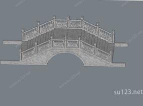 石拱桥SU模型