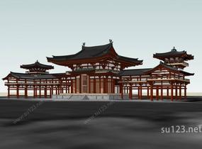 日式景观建筑SU模型