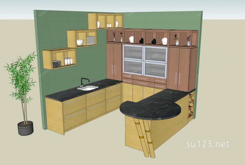 厨房SU模型