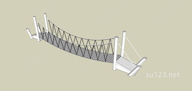 景观-吊桥SU模型
