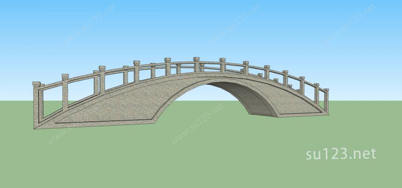小拱桥SU模型下载草图大师sketchup模型