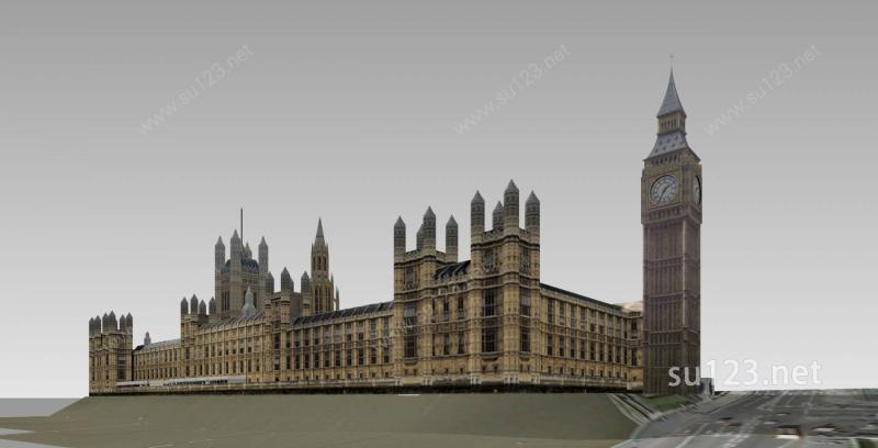 英国国会大厦SU模型