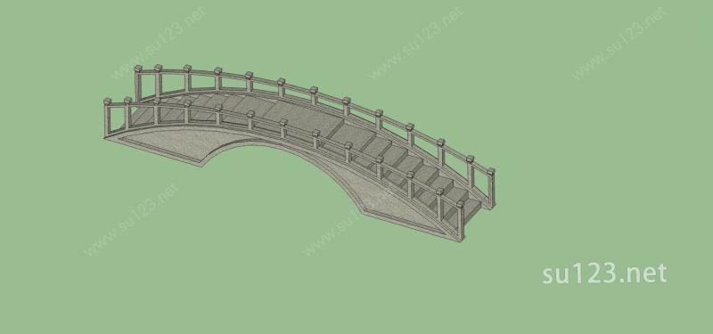 小拱桥SU模型下载草图大师sketchup模型