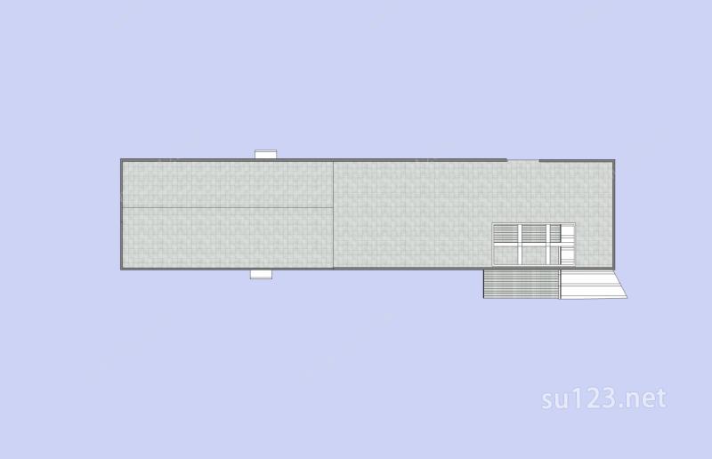 现代中式多层办公楼SU模型下载草图大师sketchup模型